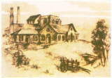 Giesshalle und Hochofen der Concordiahtte in Bendorf-Mlhofen um 1857 