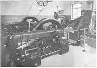2 Sauggasmotoren waren bis 1958 zum Antrieb der Kolbenpumpen eingesetzt.
