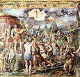 Konstantin vor seinen Soldaten
