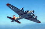 Ein amerikanischer B 17 Bomber, auch "Fliegende Festung" genannt