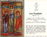 Totenzettel fr Pastor Leo Capitain. Infolge eines Versehens wurde das Datum der Priesterweihe falsch angegeben.